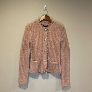 Express Pink Knit/Tweed Jacket